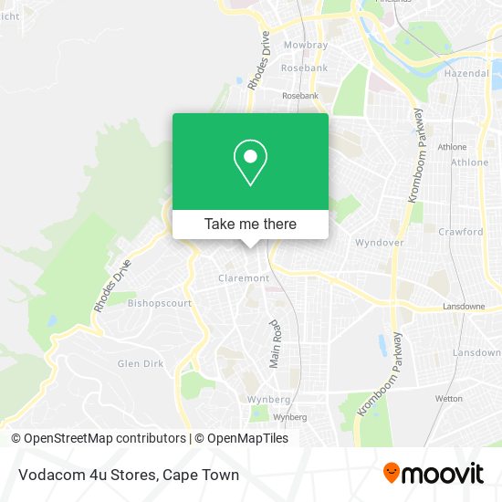 Vodacom 4u Stores map