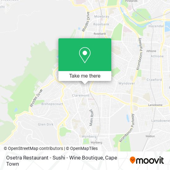 Osetra Restaurant - Sushi - Wine Boutique map