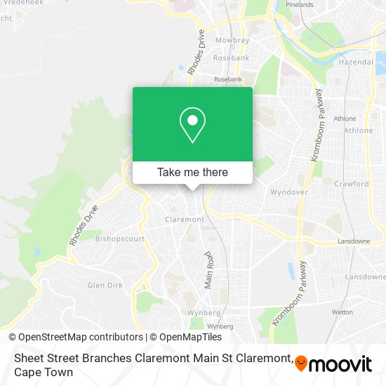 Sheet Street Branches Claremont Main St Claremont map