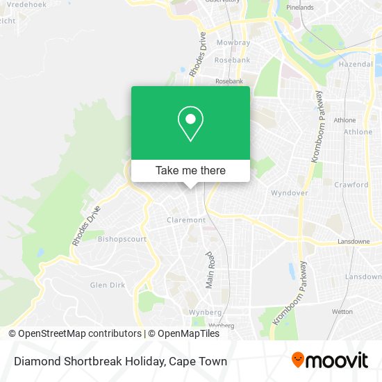 Diamond Shortbreak Holiday map