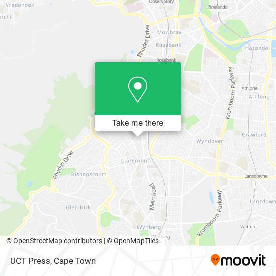 UCT Press map