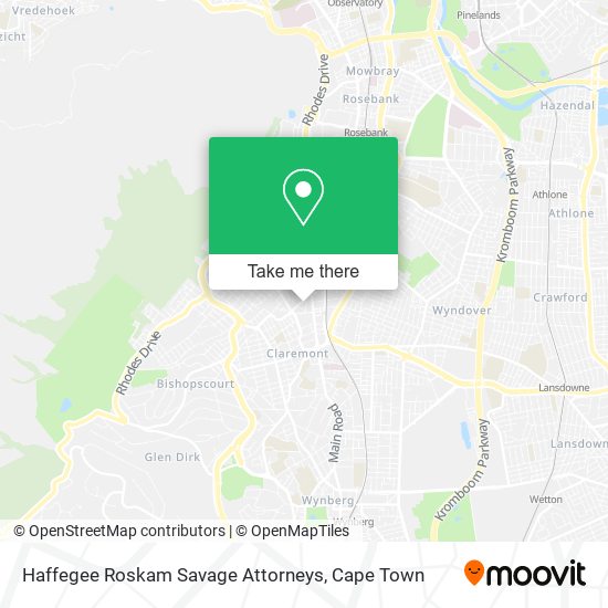 Haffegee Roskam Savage Attorneys map
