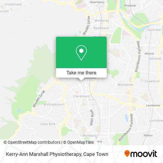 Kerry-Ann Marshall Physiotherapy map