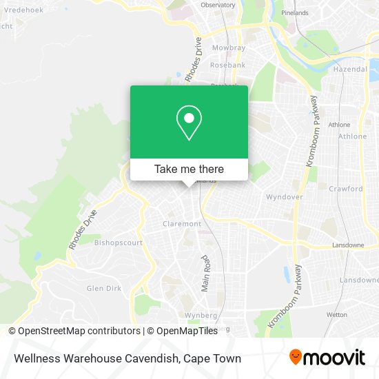 Wellness Warehouse Cavendish map