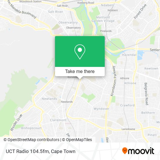 UCT Radio 104.5fm map