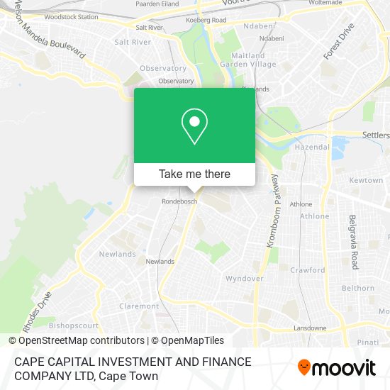 CAPE CAPITAL INVESTMENT AND FINANCE COMPANY LTD map