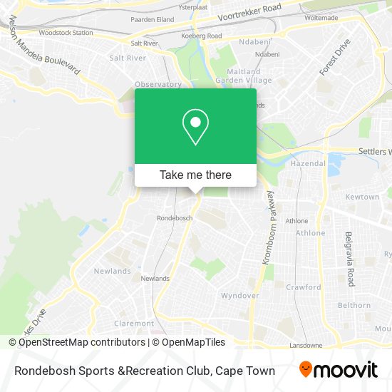 Rondebosh Sports &Recreation Club map