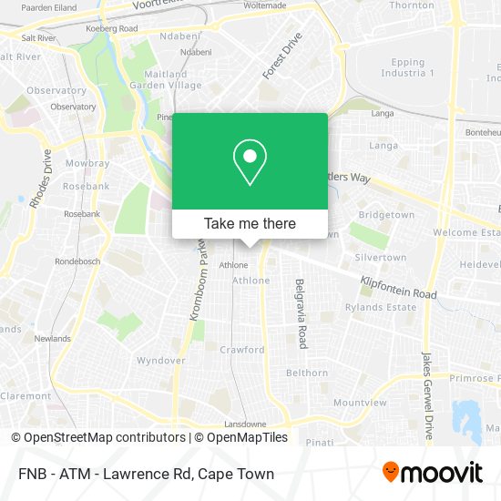 FNB - ATM - Lawrence Rd map