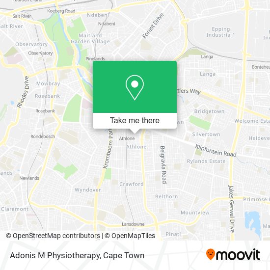 Adonis M Physiotherapy map