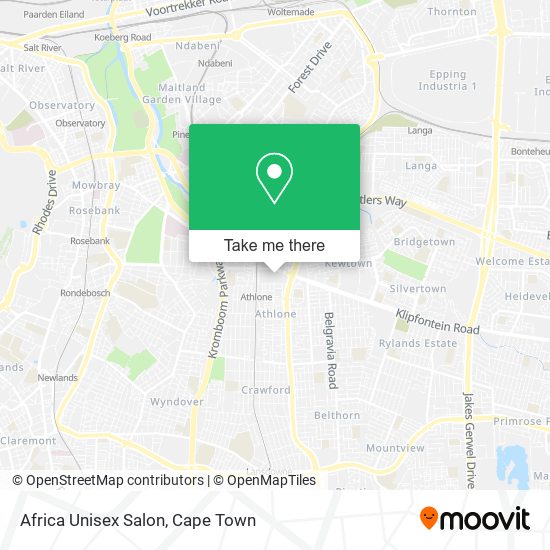 Africa Unisex Salon map