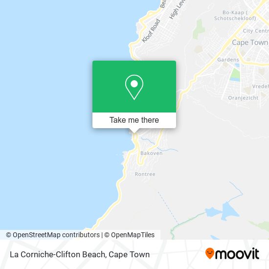 La Corniche-Clifton Beach map