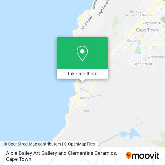 Albie Bailey Art Gallery and Clementina Ceramics map