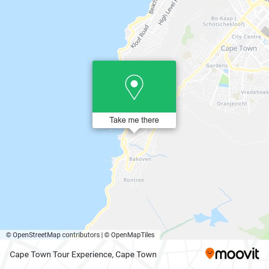 Cape Town Tour Experience map