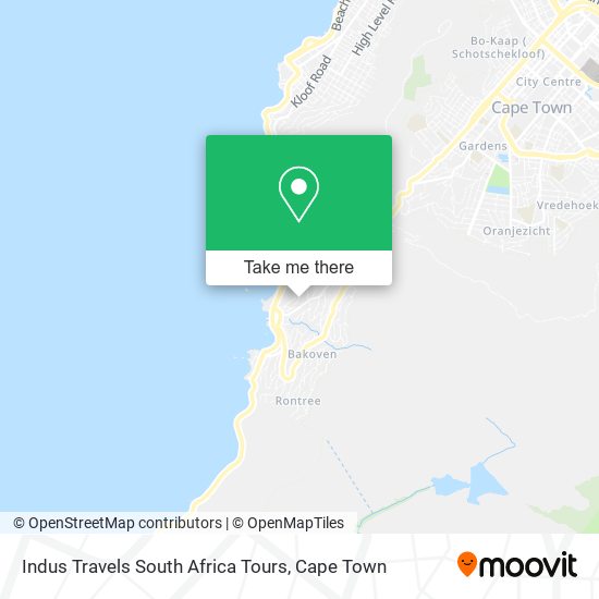 Indus Travels South Africa Tours map