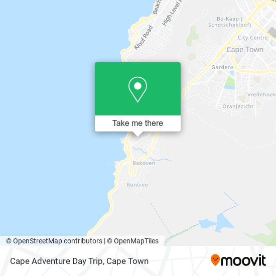 Cape Adventure Day Trip map