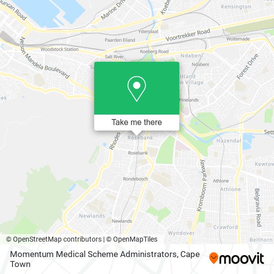 Momentum Medical Scheme Administrators map