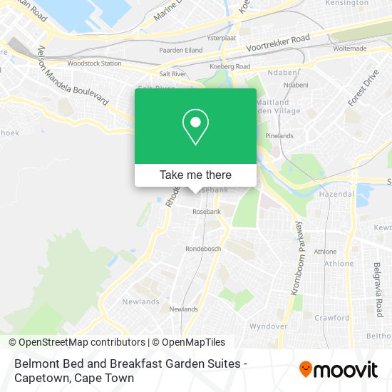 Belmont Bed and Breakfast Garden Suites - Capetown map