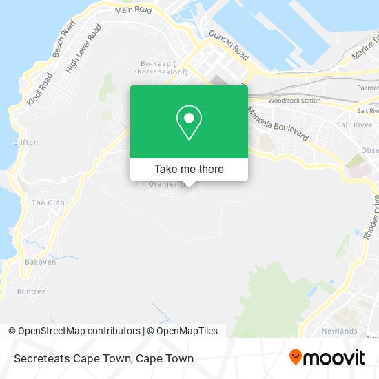 Secreteats Cape Town map