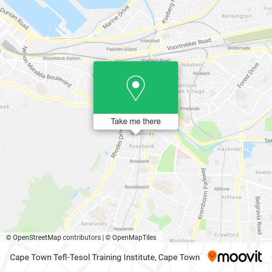 Cape Town Tefl-Tesol Training Institute map