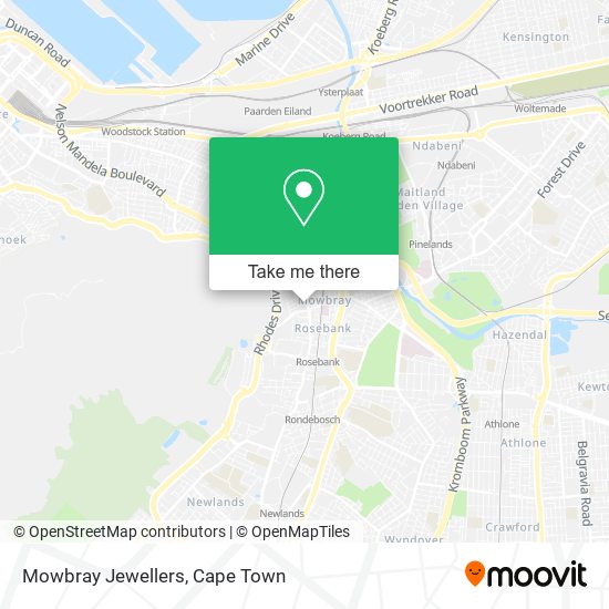 Mowbray Jewellers map