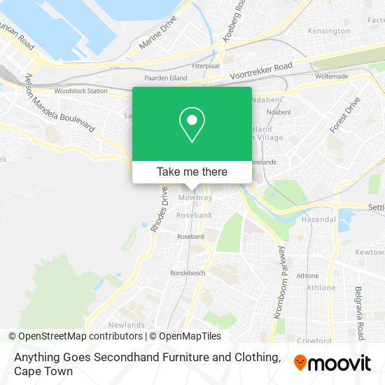 Anything Goes Secondhand Furniture and Clothing map