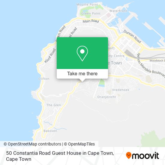 50 Constantia Road Guest House in Cape Town map