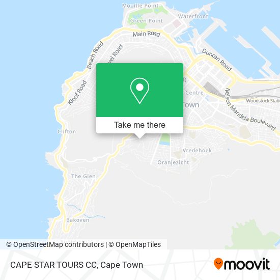 CAPE STAR TOURS CC map