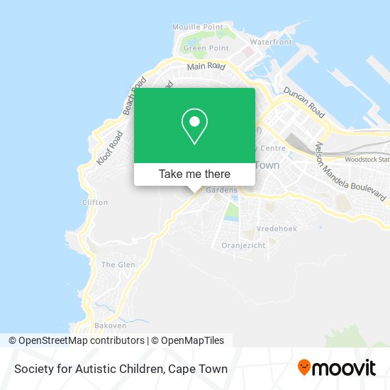 Society for Autistic Children map