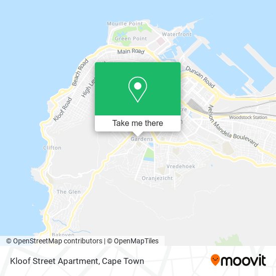 Kloof Street Apartment map