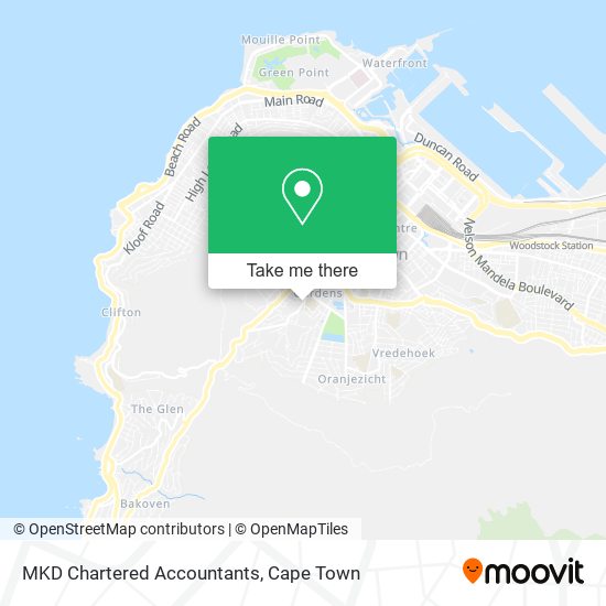 MKD Chartered Accountants map