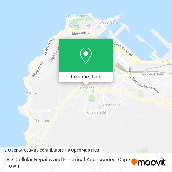A Z Cellular Repairs and Electrical Accessories map