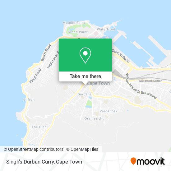 Singh's Durban Curry map