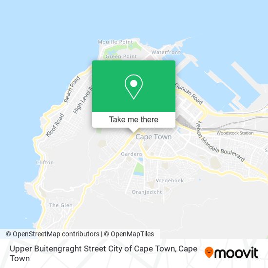 Upper Buitengraght Street City of Cape Town map