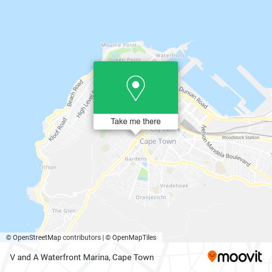 V and A Waterfront Marina map