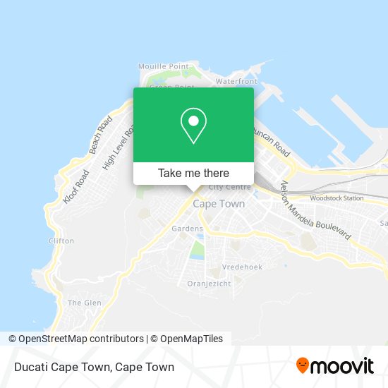 Ducati Cape Town map