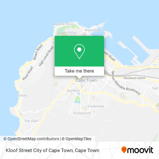 Kloof Street City of Cape Town map