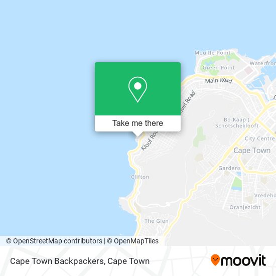 Cape Town Backpackers map