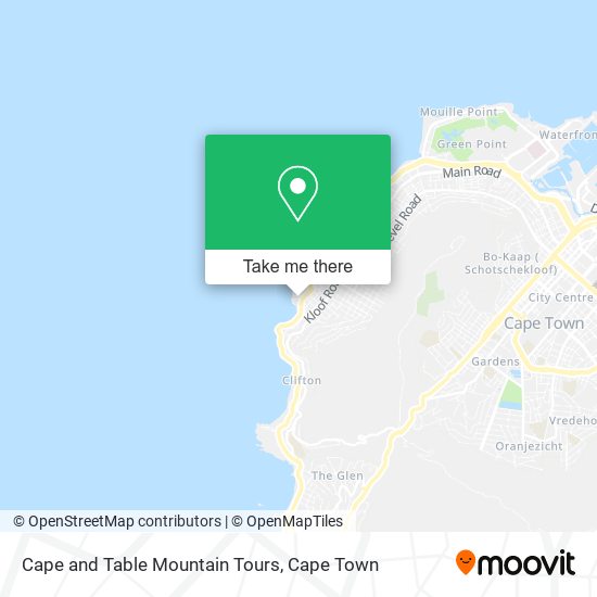 Cape and Table Mountain Tours map