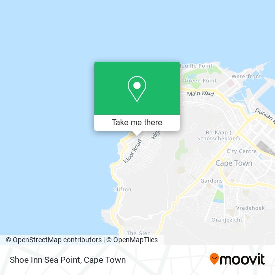 Shoe Inn Sea Point map