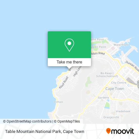 Table Mountain National Park map
