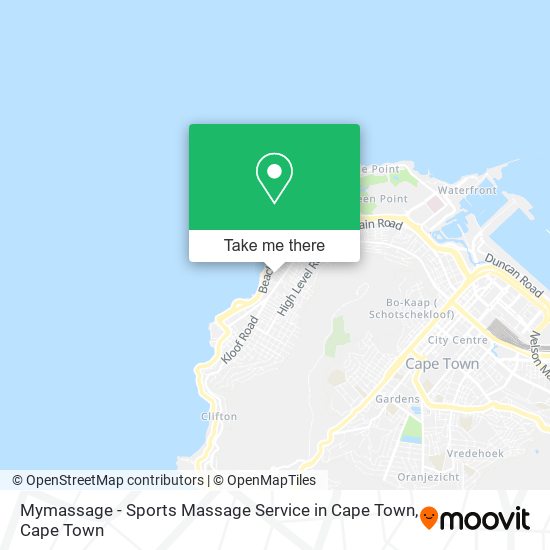 Mymassage - Sports Massage Service in Cape Town map