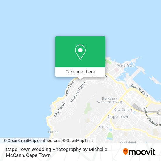 Cape Town Wedding Photography by Michelle McCann map