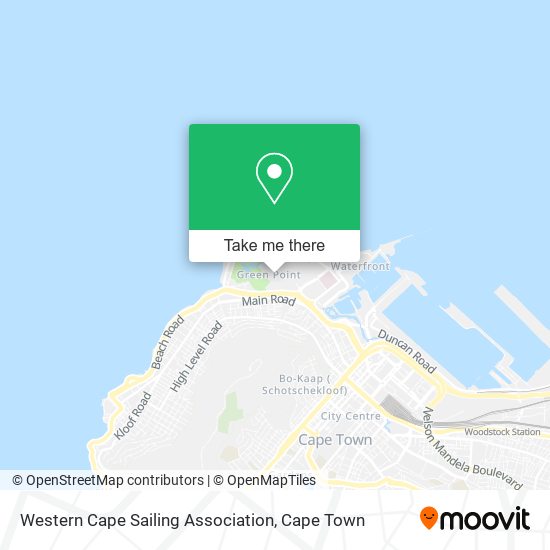 Western Cape Sailing Association map