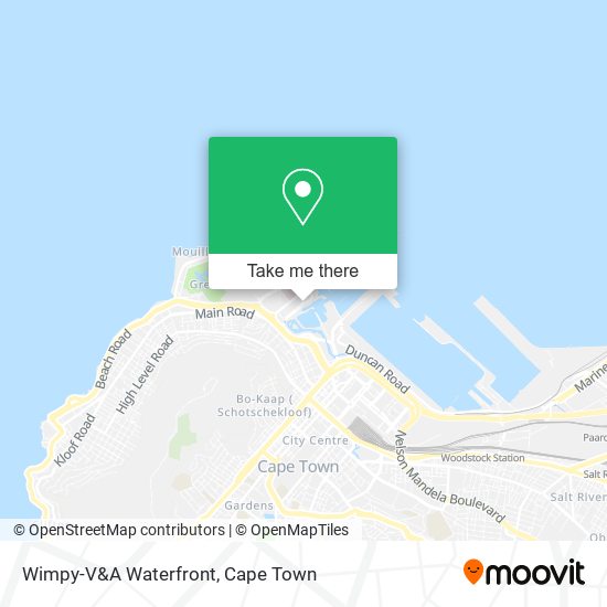 Wimpy-V&A Waterfront map