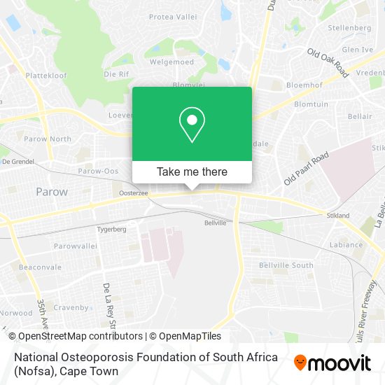 National Osteoporosis Foundation of South Africa (Nofsa) map