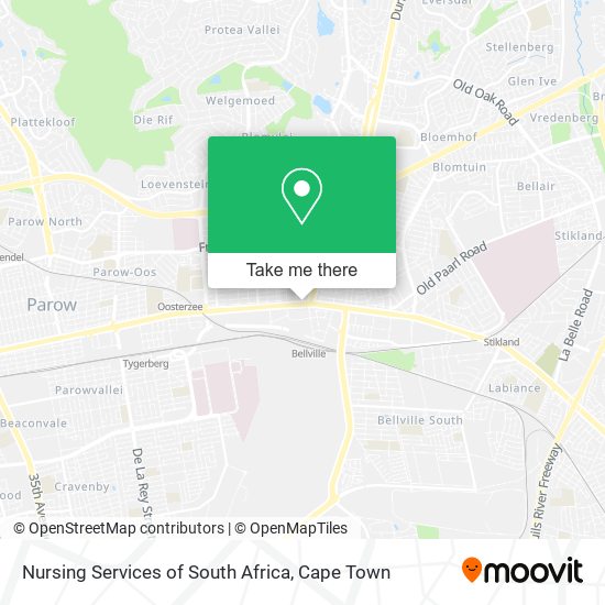 Nursing Services of South Africa map
