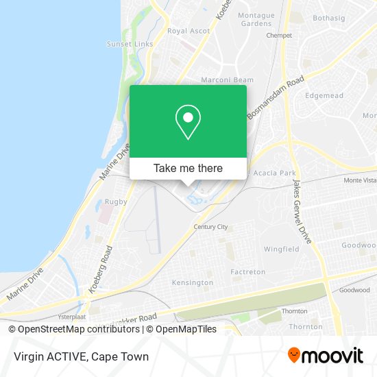 Virgin ACTIVE map