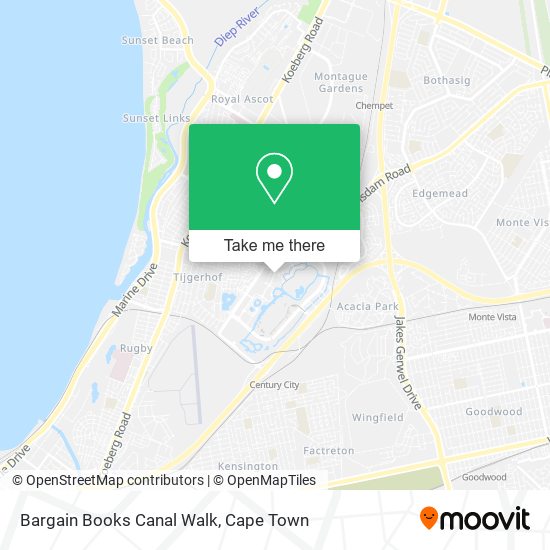 Bargain Books Canal Walk map