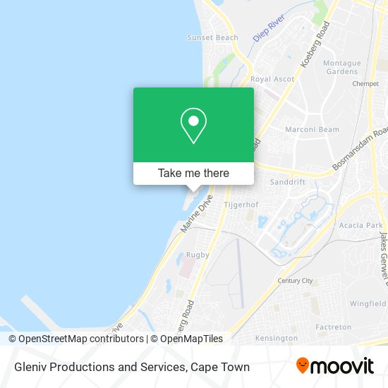 Gleniv Productions and Services map