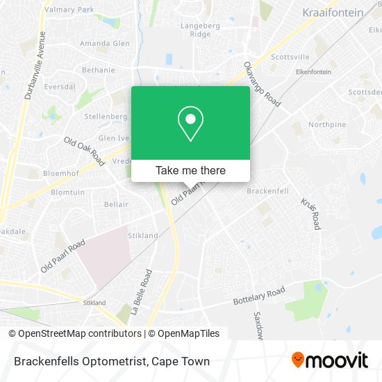 Brackenfells Optometrist map